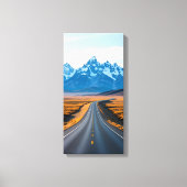 Distant Mountain Peaks Canvas Afdruk (Voorkant)