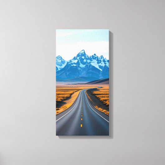 Distant Mountain Peaks Canvas Afdruk (Voorkant)