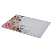 Distel & aquarel Bloemboeket snijplank (Hoek)