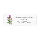 Distel Botanisch Waterverf Retouradres Label (Voorkant)