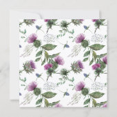 Distel Botanische Kleurenpaletkaart Kaart (Achterkant)