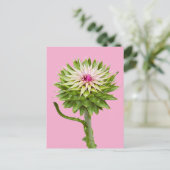 Distel (Carduus nutans) Briefkaart (Staand voorkant)