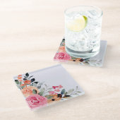 Distel en aquarel Bloemen Boeket Onderzetter (Schuin)