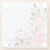 Distel en aquarel Bloemen Boeket Onderzetter (Achterkant)