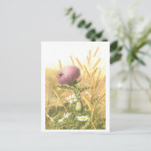 Distel en Bij Wenskaart Briefkaart (Staand voorkant)