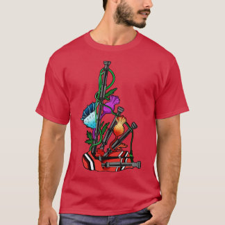 Distel en doedelzak Schotland T-shirt