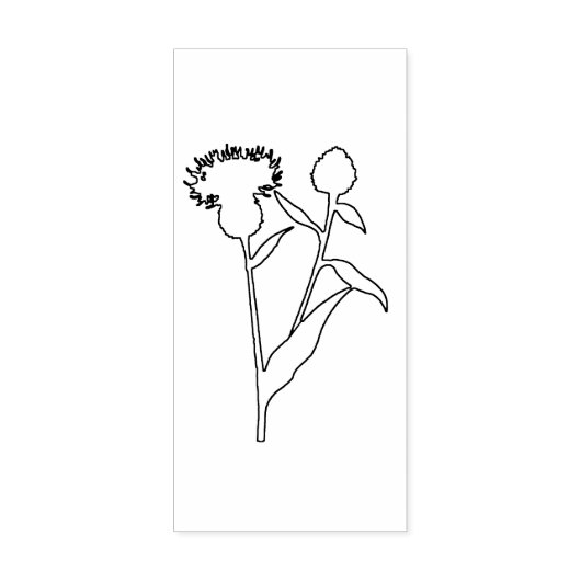 Distel en Klaver Herfst Rubber Stamp Rubberstempel (Afrduk)