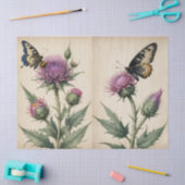 Distel en Vlinder Print Tissuepapier (Craft)
