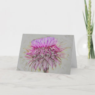 Distel Feestdagen Kaart