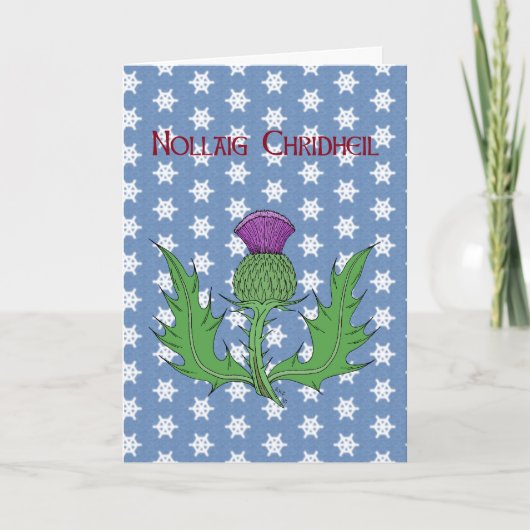 Distel Feestdagen Kaart (Voorkant)