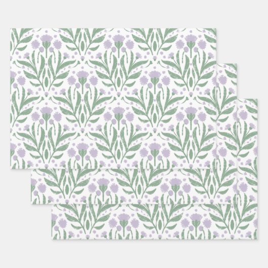 Distel inpakpapier vellen (Set)