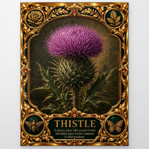 Distel, Juweel Erfstuk Kunst Briefkaart