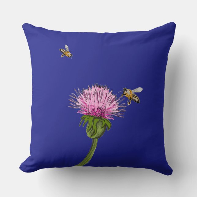 Distel kussen (Voorkant)