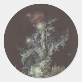 Distel met Insecten 1755 Johann C. Dietzsch Ronde Sticker