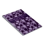 Distel paarse bloem patroon notitieboek (Rechterzijde)