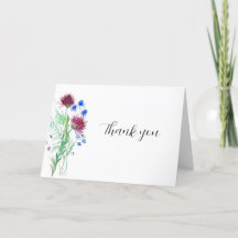 Distel Paarse Bloemen Schots Boho Bruidsfeest