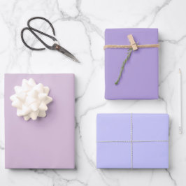 Distel Pastel Periwinkle Paarse Tinten 3 Tinten Inpakpapier Vel
