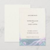Distel Save the Date Kaart in Teal (Voorkant / Achterkant)