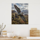 Distel Valken Hoogland Hemel Poster (Keuken)