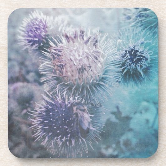Distelbloemen Bier Onderzetter (Voorkant)