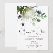 Distelbloemen Save The Date Sjabloon (Voorkant / Achterkant)