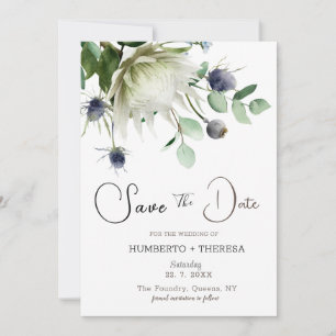 Distelbloemen Save The Date Sjabloon