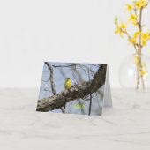 Distelvink, Helder en Blij Kaart (Gele Bloem)