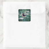 distelvlinder vierkante sticker (Tas)