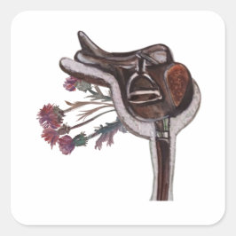 distelzadel vierkante sticker