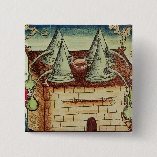 Distillatiemethoden Vierkante Button 5,1 Cm (Voorkant)