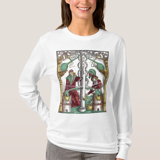 Distillatieoven in Alchemie T-shirt (Voorkant)