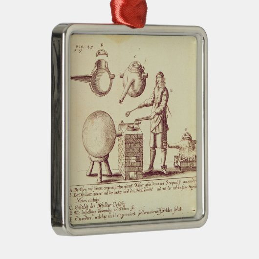 Distillatingapparatuur Metalen Ornament (Rechts)