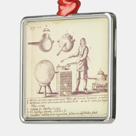 Distillatingapparatuur Metalen Ornament (Links)