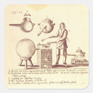 Distillatingapparatuur Vierkante Sticker