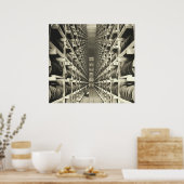 Distillerie Barrel Racks 1905 Poster (Keuken)