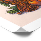 Distinct Color Palette: Seamless Orange Apples Poster (Hoek)