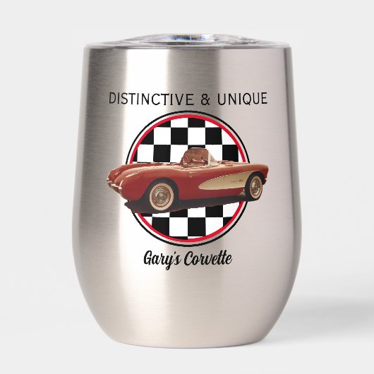 Distinct & Uniek, Mijn Corvette Wijn Tumbler (Voorkant)