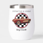 Distinct & Uniek, Mijn Corvette Wijn Tumbler (Achterkant)