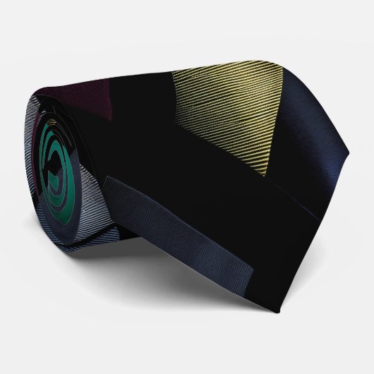 Distinction - negro carbón, azul, verde, burdeos stropdas (Opgerold)