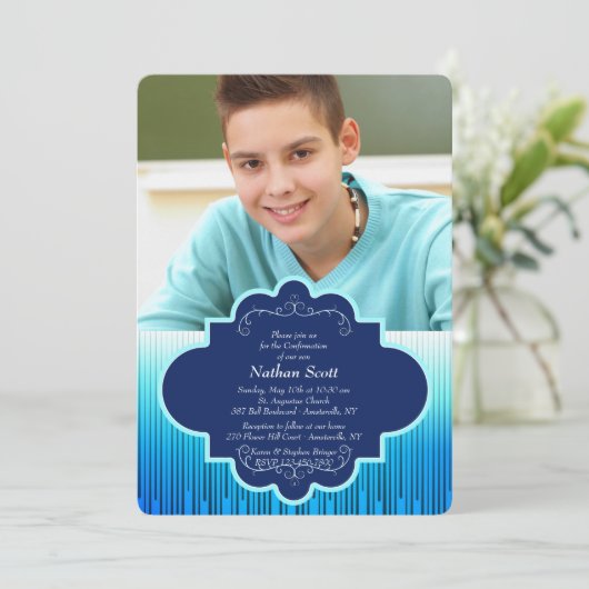 Distinctive Faith Fotobevestiging Uitnodiging (Staand voorkant)