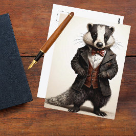 Distinguished Gentleman Badger Stijl Briefkaart