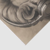 Distinguished Lion in decoupage hoofdtelefoon Tissuepapier (Detail)