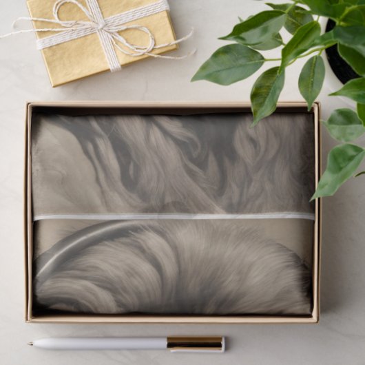 Distinguished Lion in decoupage hoofdtelefoon Tissuepapier (Geschenk)