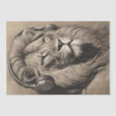 Distinguished Lion in decoupage hoofdtelefoon Tissuepapier (Voorkant)
