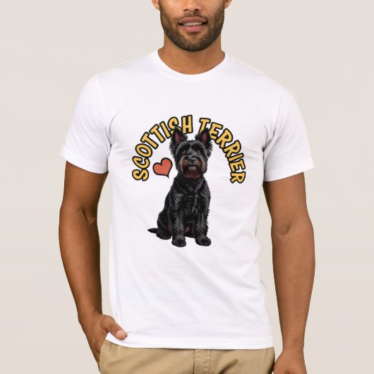 Distinguished Scottish Terrier Portrait T-Shirt (Voorkant)