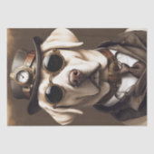 Distinguished Smoking Lion in koptelefoon decoupag Tissuepapier (Voorkant)