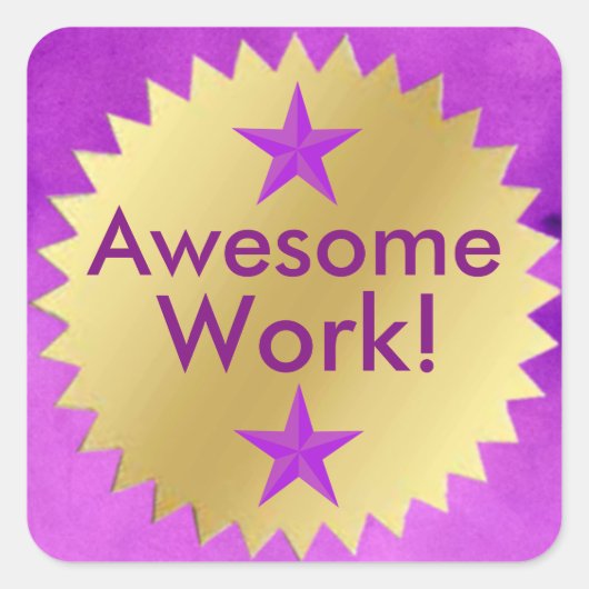 Distinguished Student's Geweldige Werk Award Stick Vierkante Sticker (Voorkant)