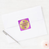 Distinguished Student's Geweldige Werk Award Stick Vierkante Sticker (Envelop)