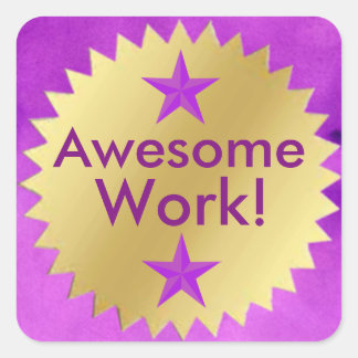 Distinguished Student's Geweldige Werk Award Stick Vierkante Sticker