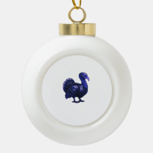 Distopiaanse kalkoen thanksgiving ontwerp klassiek keramische bal ornament
